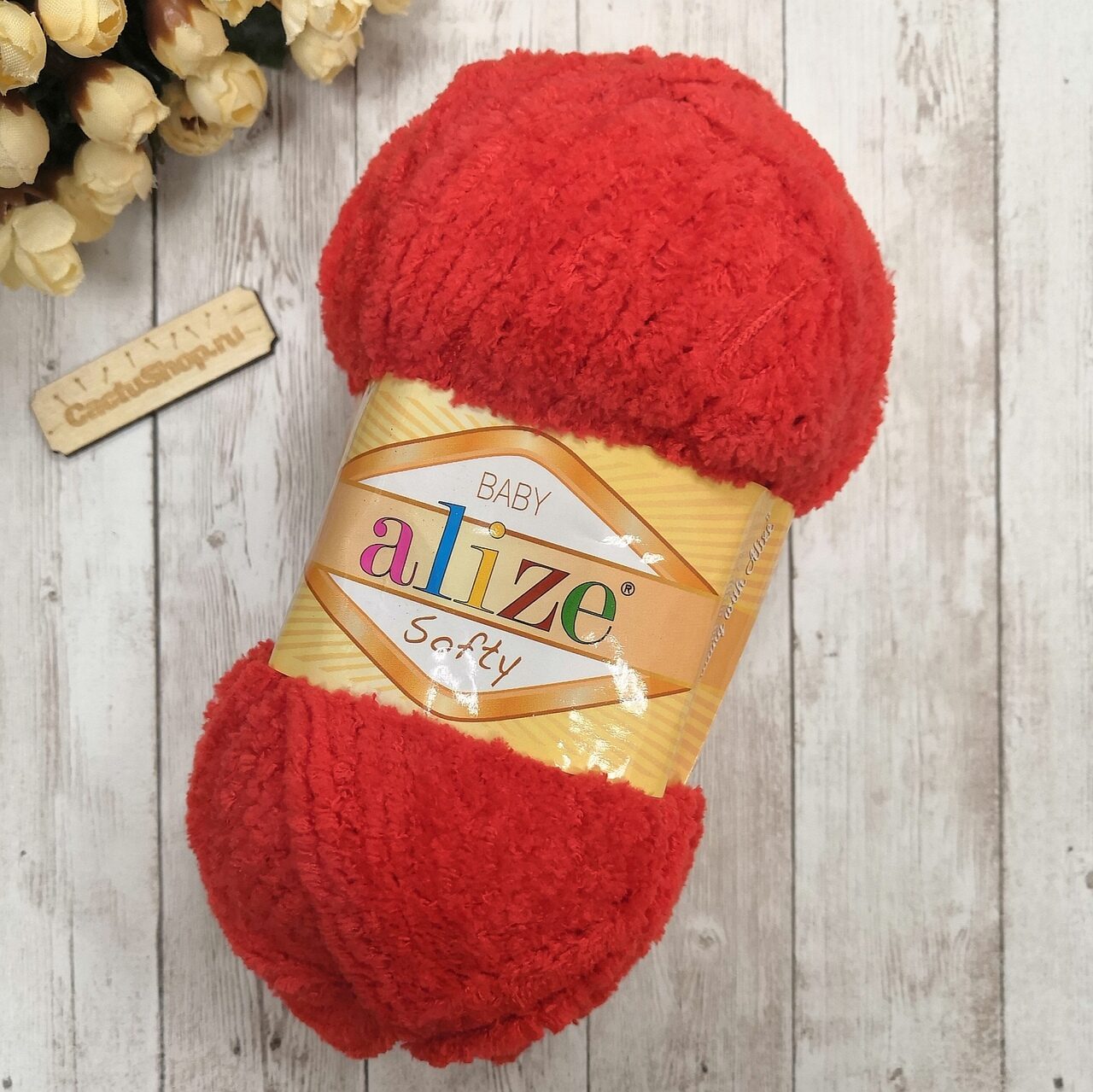 Alize Softy (100% микрополиэстер, 50гр 115м) Цвет: 56 красный